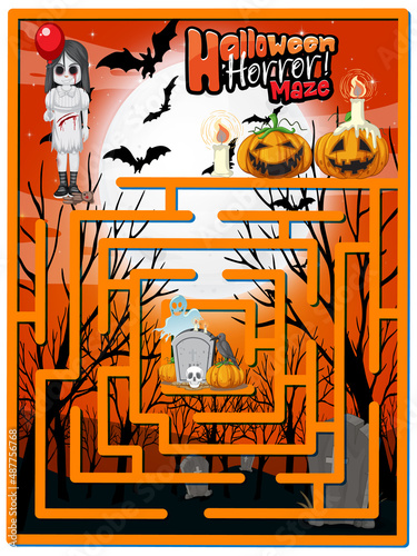 Maze game finds the Halloween's way to gravestone