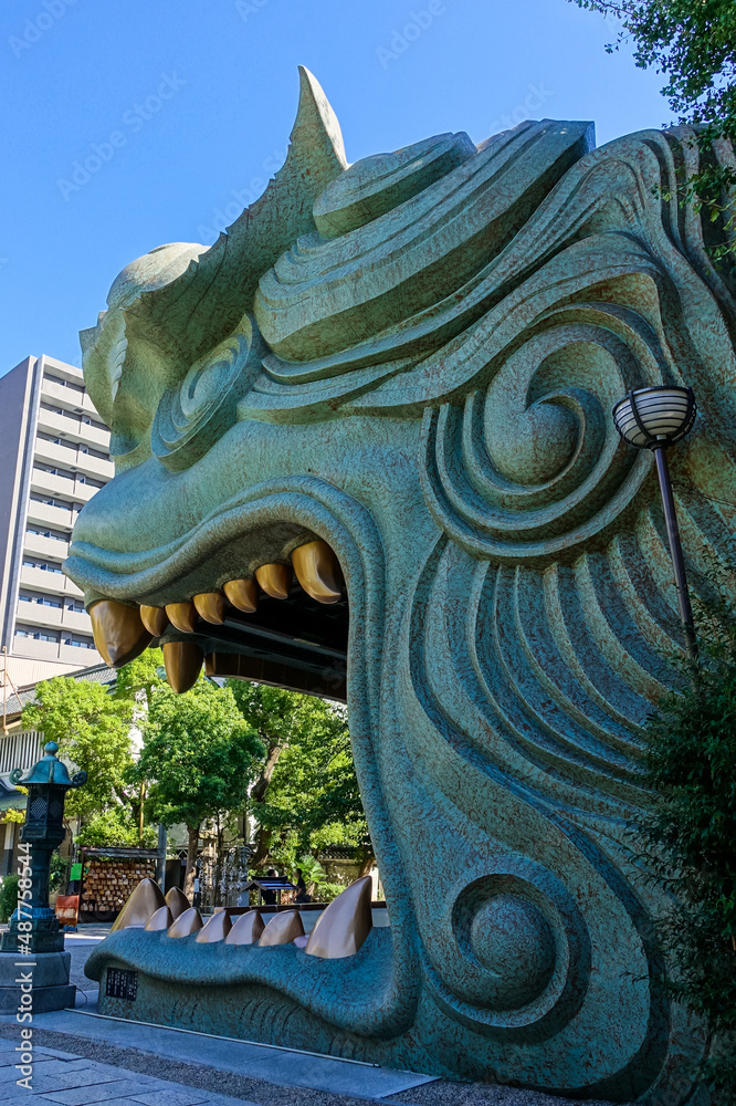迫力の獅子殿 難波八阪神社(大阪市浪速区) 迫力の獅子殿 難波八阪神社(大阪市浪速区)