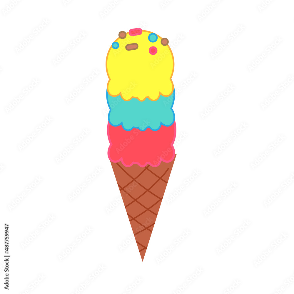 ice cream cone isolated on white background ice cream cone isolated on white background