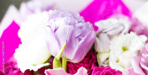 Beautiful flowers in a bouquet, close-up of flowers