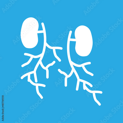 circulatory system icon on a white background, vector illustration