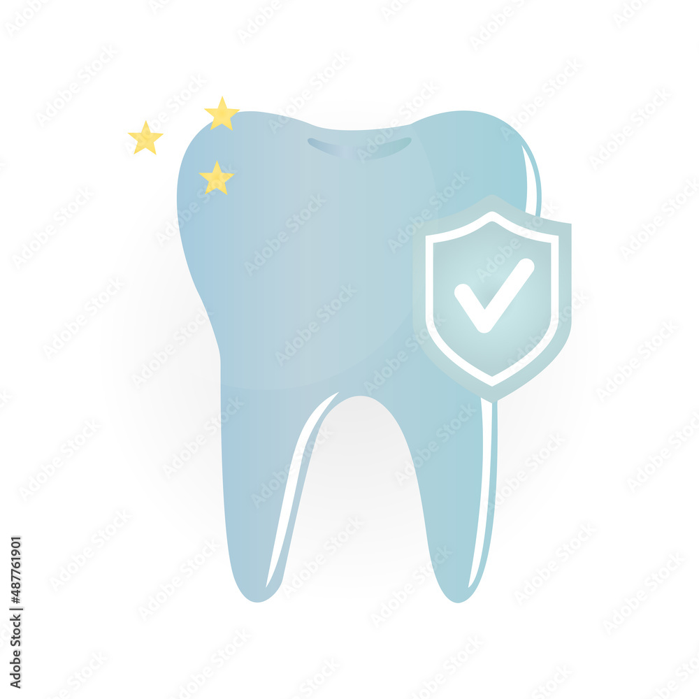 image of a healthy tooth on a white background, vector illustration image of a healthy tooth on a white background, vector illustration