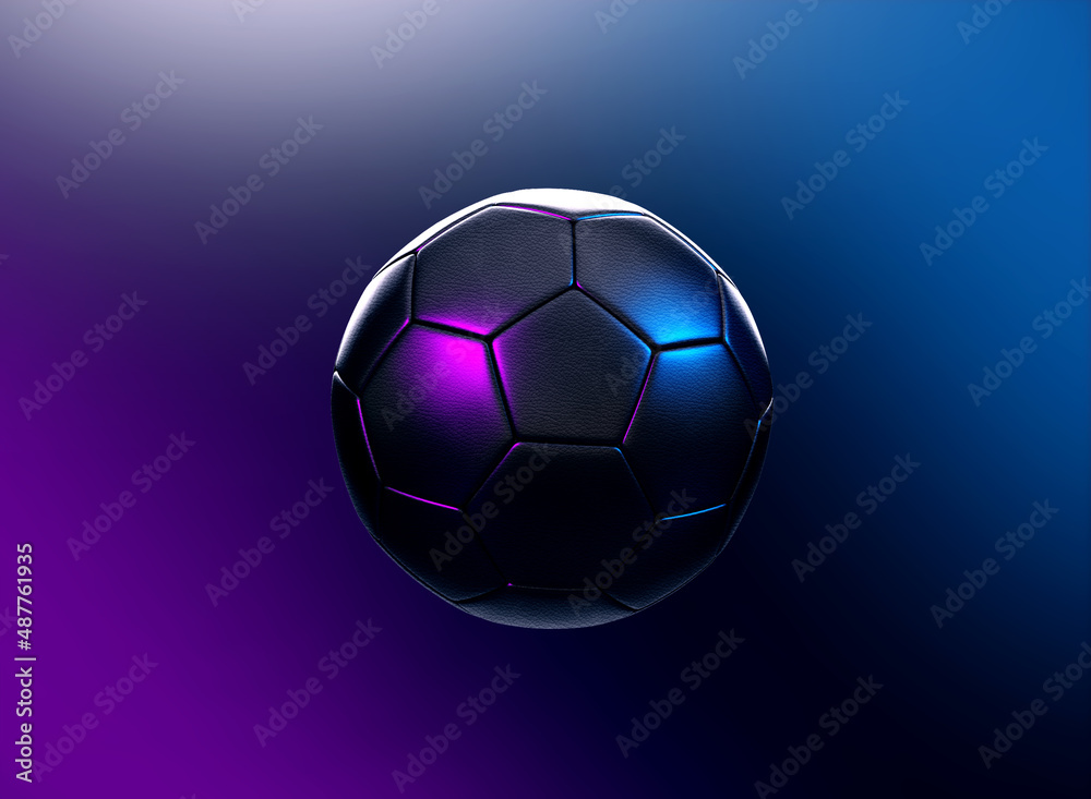Naklejka premium banner sports ball tennis football soccer basketball hockey 3d render 3d rendering illustration 
