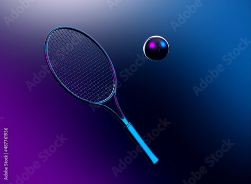 banner sports ball tennis football soccer basketball hockey 3d render 3d rendering illustration 