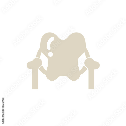 pelvic bones icon, vector illustration