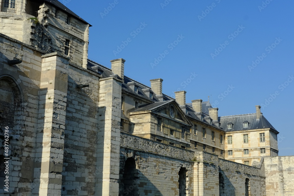 The castle of Vincennes just after its wonderful renovation. The 10th November 2021, Vincennes, France.