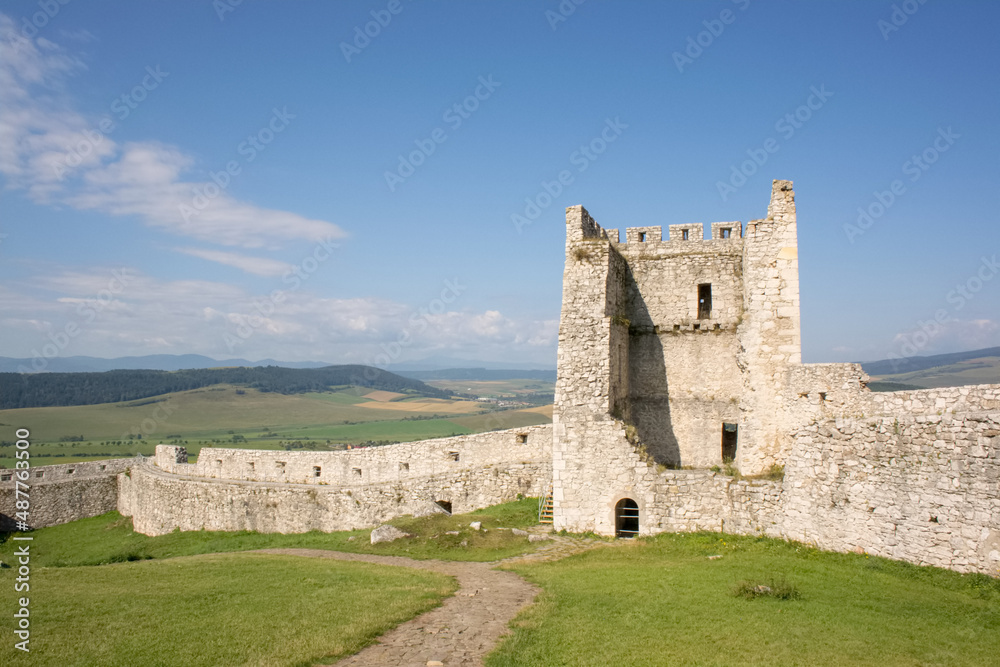 View from Spiš Castle in summer, Slovakia