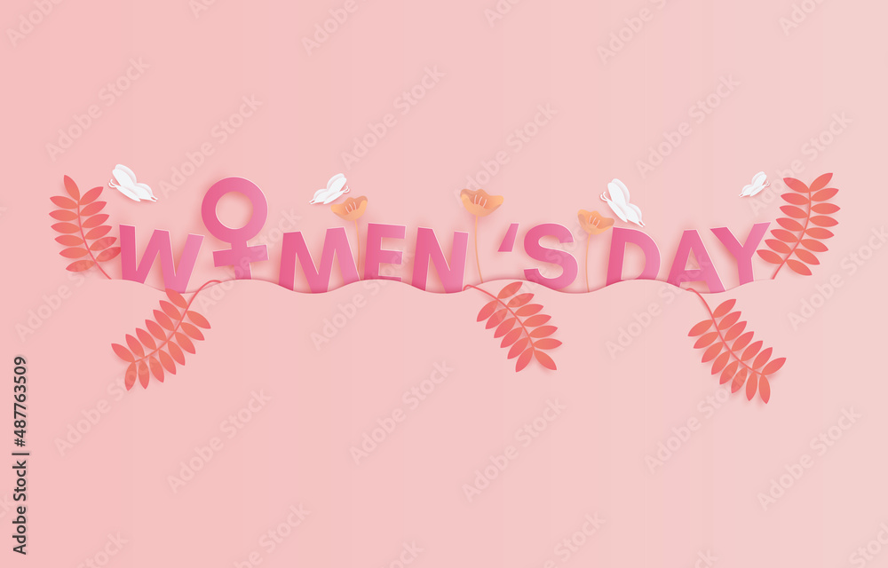 International Women's Day paper cut style. Greeting card for a celebrating month of women. Postcard, Banner, Template, Vector illustration. International Women's Day paper cut style. Greeting card for a celebrating month of women. Postcard, Banner, Template, Vector illustration.