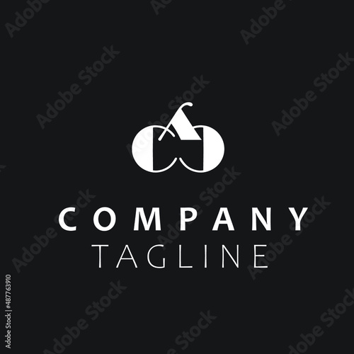 Modern Bicycle logo with minimalist design