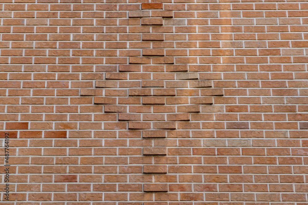 wall with light red bricks wall with light red bricks