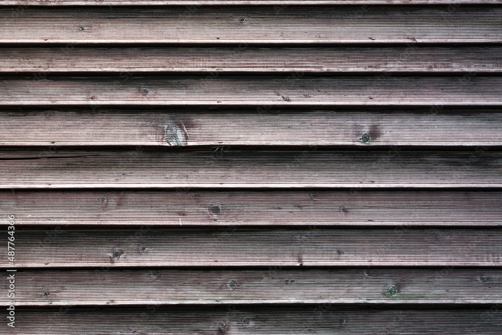 A wooden partition is installed A wooden partition is installed