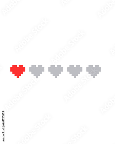 Gamelife heart, one life pixel