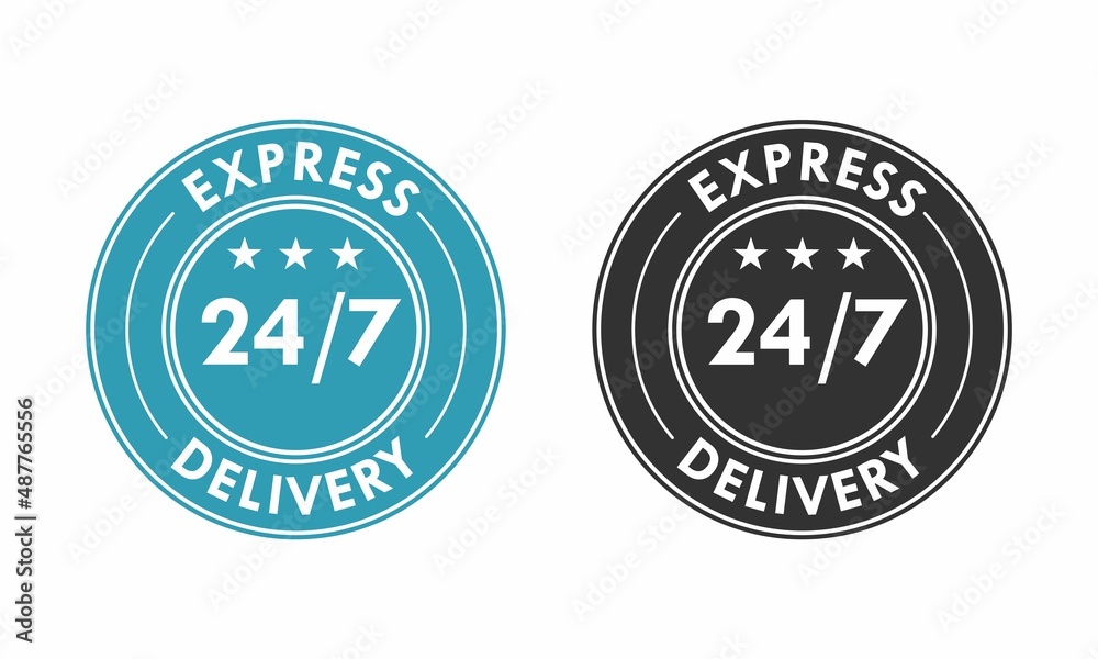Fototapeta premium express delivery 247 logo template illustration