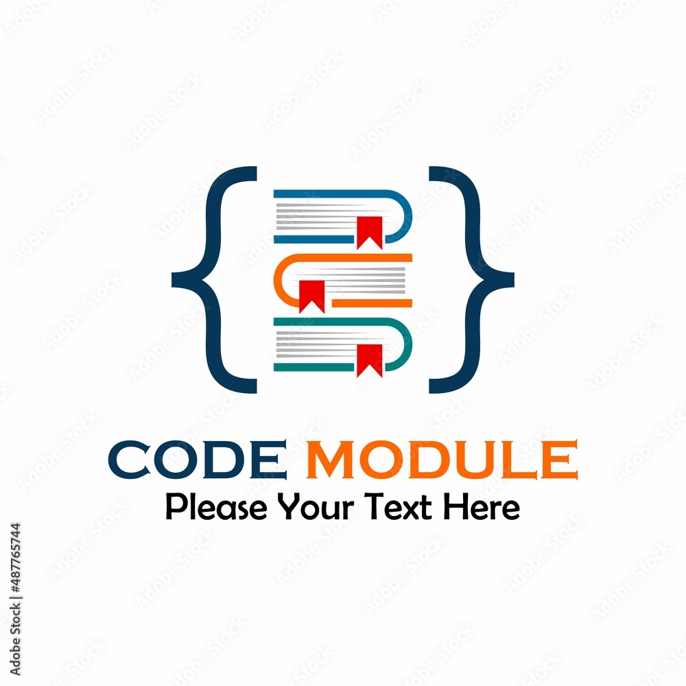 Code module logo template illustration