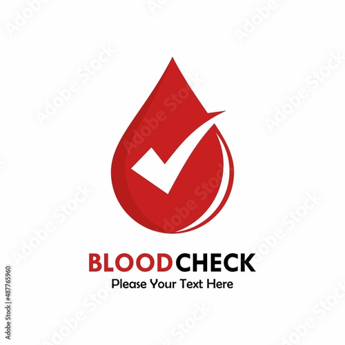 Blood check logo template illustration