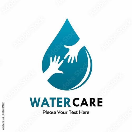 Water care logo template illustration
