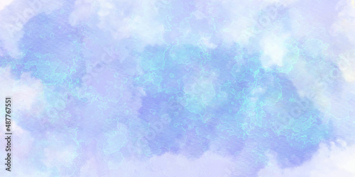 Abstract watercolor background Retro Washed Out Effect. Ethnic Tie Dye Blue Watercolor background. Light grey bubbly cloud patterns.