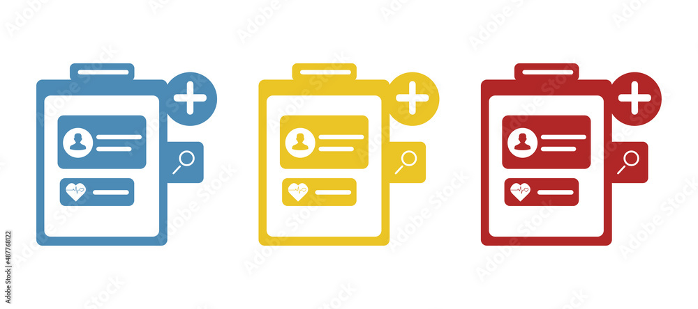 health document, doctor's report on patient's health, vector illustration health document, doctor's report on patient's health, vector illustration