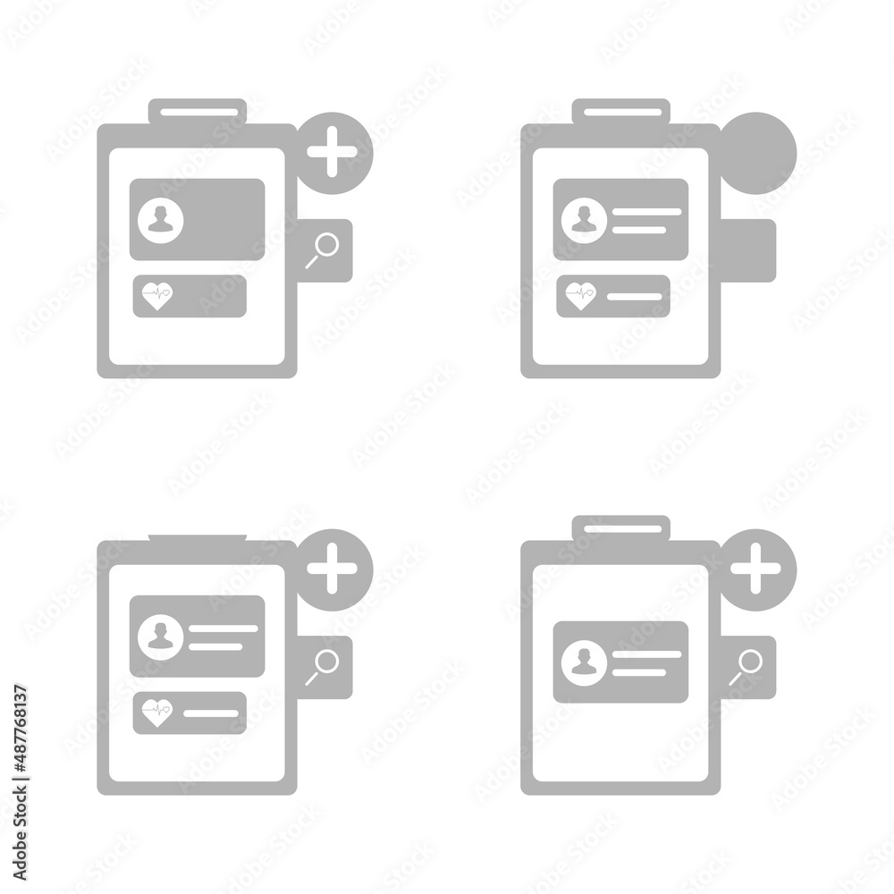 health document, doctor's report on patient's health, vector illustration health document, doctor's report on patient's health, vector illustration