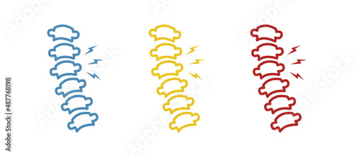 back pain icon, vector illustration