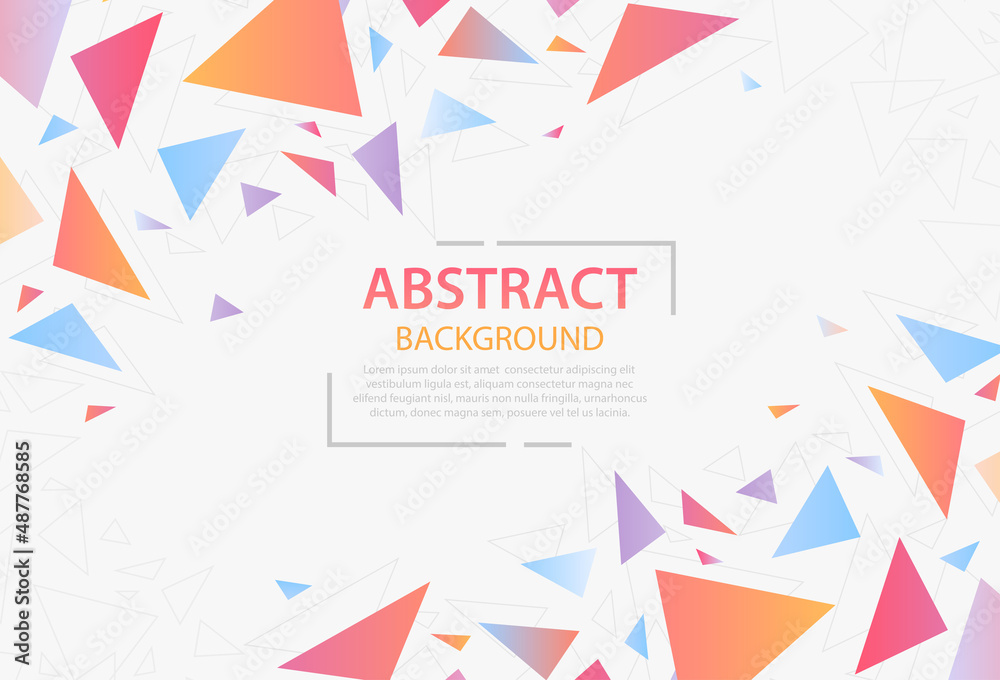 Modern background with pastel colors polygon shapes template. Simple abstract background. Vector illustration