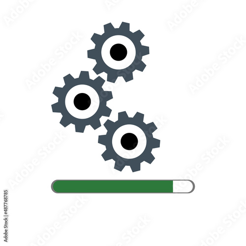 gear icon on a white background, vector illustration