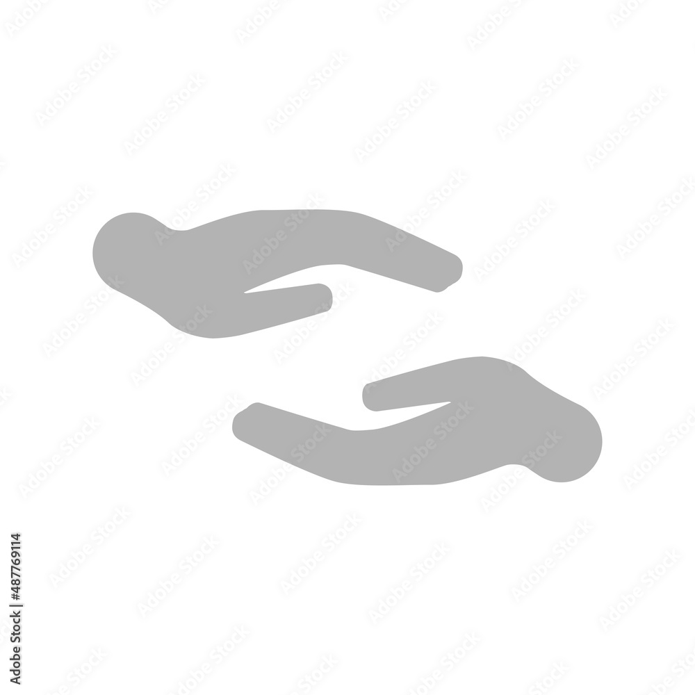 two hands on a white background, vector illustration two hands on a white background, vector illustration