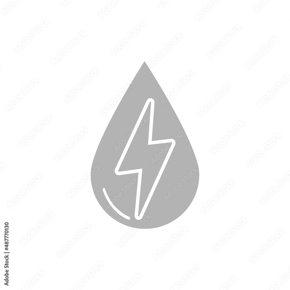 drop icon with energy on a white background, vector illustration drop icon with energy on a white background, vector illustration