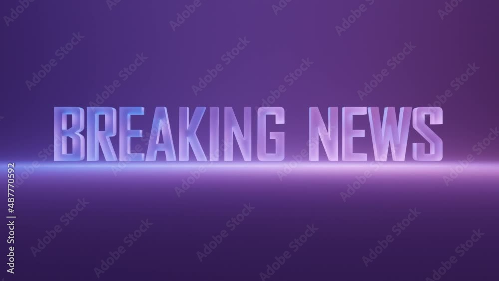 3d render illustration hi tech visual BREAKING NEWS Background Looped
