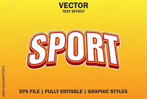sports text effect in yellow color.