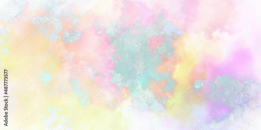 abstract watercolor background with space and Cloud and sky with a pastel colored background and wallpaper, abstract sky background.
