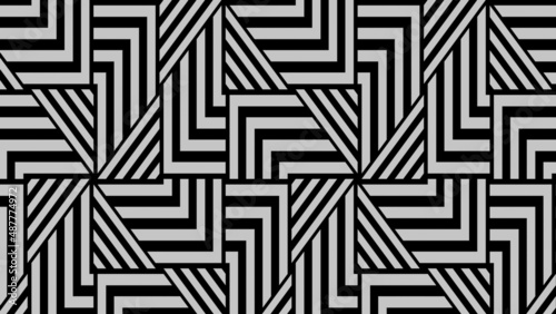 striped background. Raster geometric ornament. black and white stripes. monochrome ornamental background. design for decor,print.background in UHD format 3840 x 2160. 