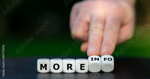Dice form the expression "more info".