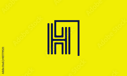 H lines letter icon design. Creative modern letters icon  Premium vector illustration.