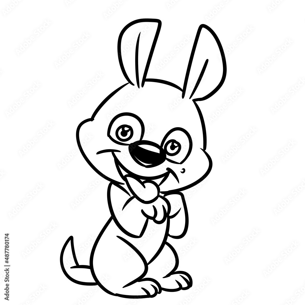 Dog funny illustration cartoon contour line Dog funny illustration cartoon contour line