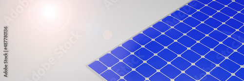 A 3D illustration solar Panels close-up