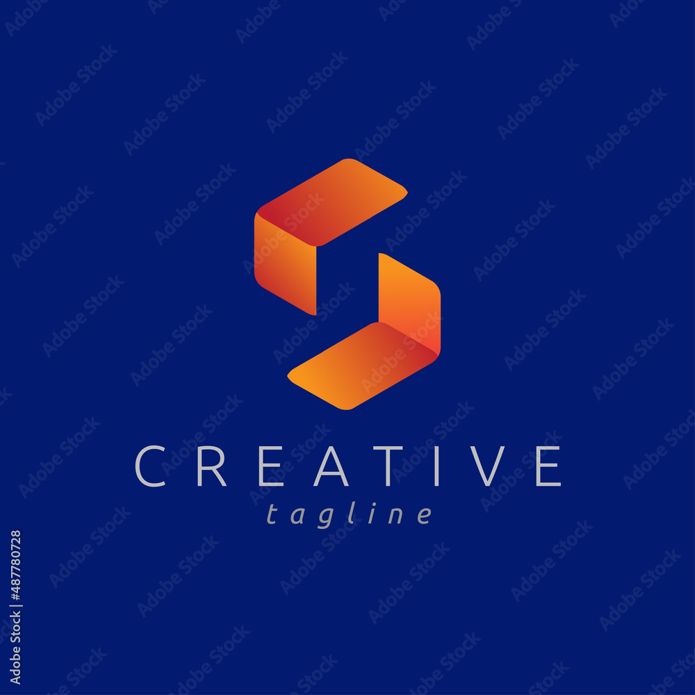 Letter s logo with modern gradient color Letter s logo with modern gradient color