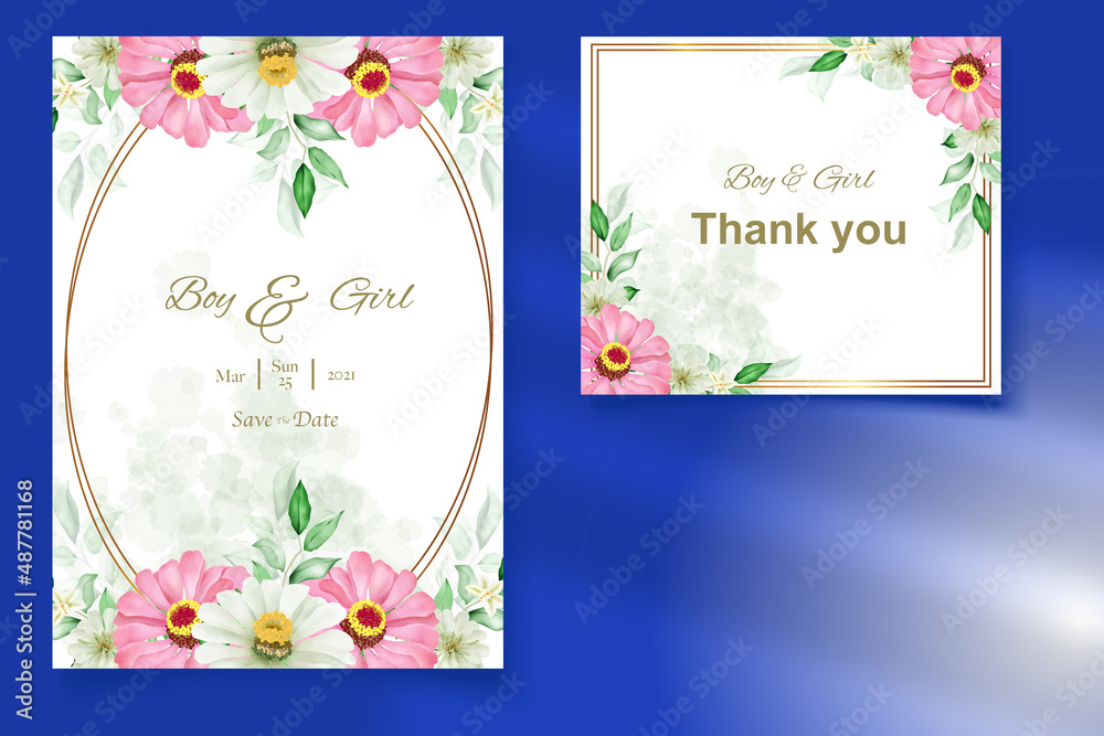 Elegant floral template wedding card Elegant floral template wedding card