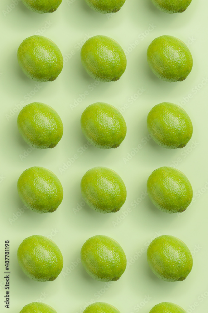 Lime pattern on a green background