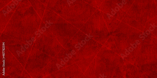 Scratched film texture. many bright lines in different directions. Panoramic background for grunge and vintage design, beautiful red abstract background. Dark neutral backdrop presentation design.