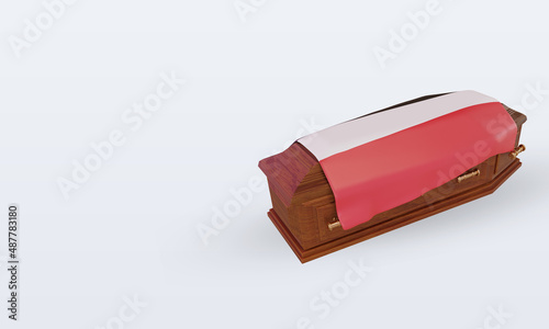 3d coffin Yemen flag rendering right view