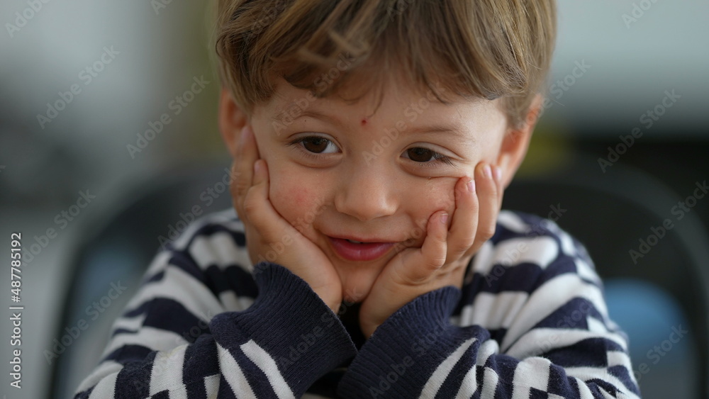 One cute toddler child portrait being adorable small boy One cute toddler child portrait being adorable small boy