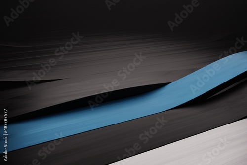 Flag of Estonia 3D abstract stylized wave design dark background