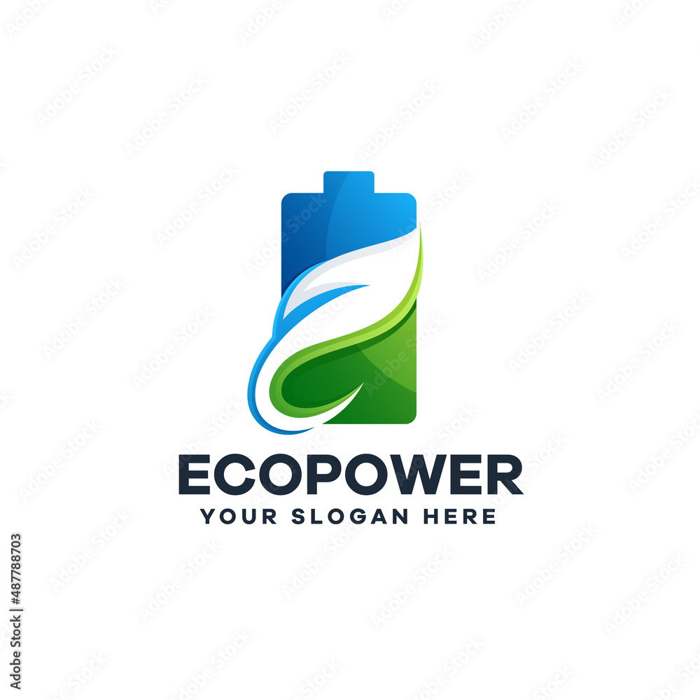 Creative Eco Battery Logo Creative Eco Battery Logo