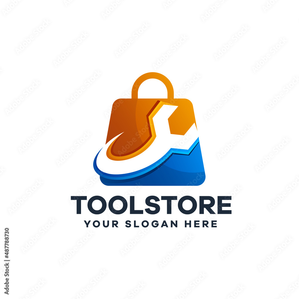 Tools Bag Gradient Logo Design