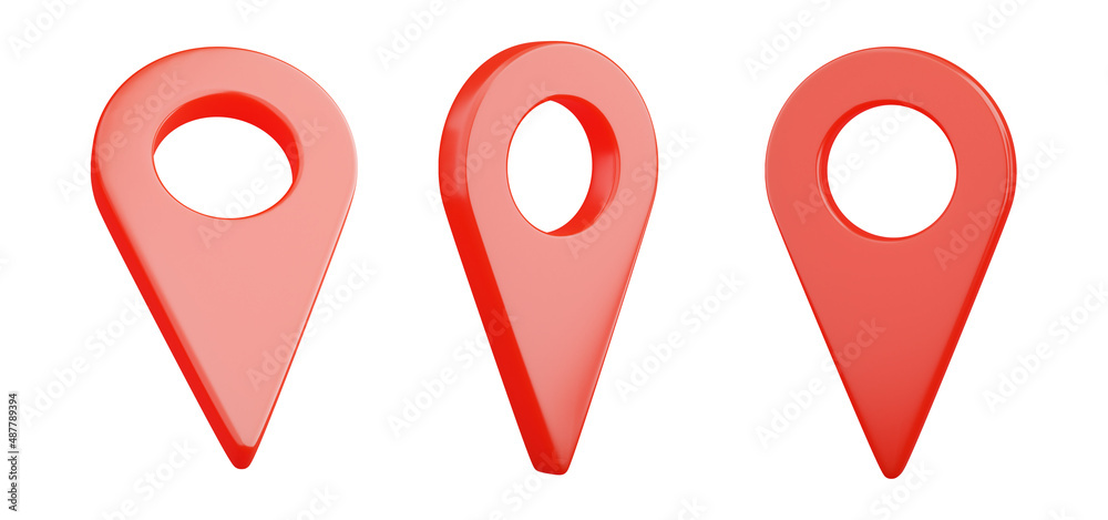 Red Location iIon isolated on white background. Red Location iIon isolated on white background.