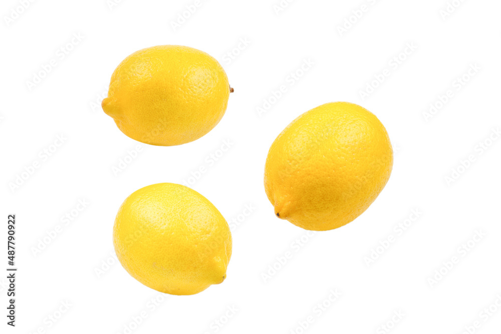 Lemon isolated on white background. Space for test or design. Lemon isolated on white background. Space for test or design.