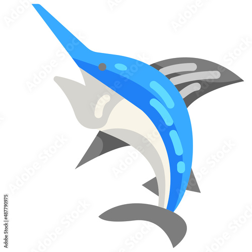 swordfish flat icon