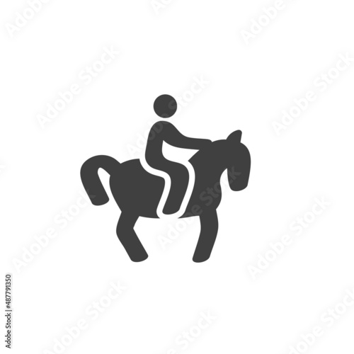 Foto Horse riding sport vector icon