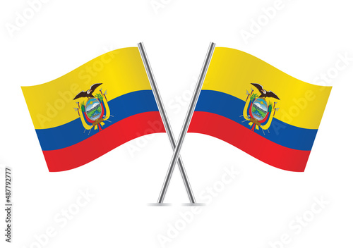Ecuador crossed flags. Ecuadoran flags, isolated on white background. Ecuadorian flags. Vector icon set. Vector illustration. Free Download Ecuador crossed flags. Ecuadoran flags, isolated on white background. Ecuadorian flags. Vector icon set. Vector illustration. - GFXLoad